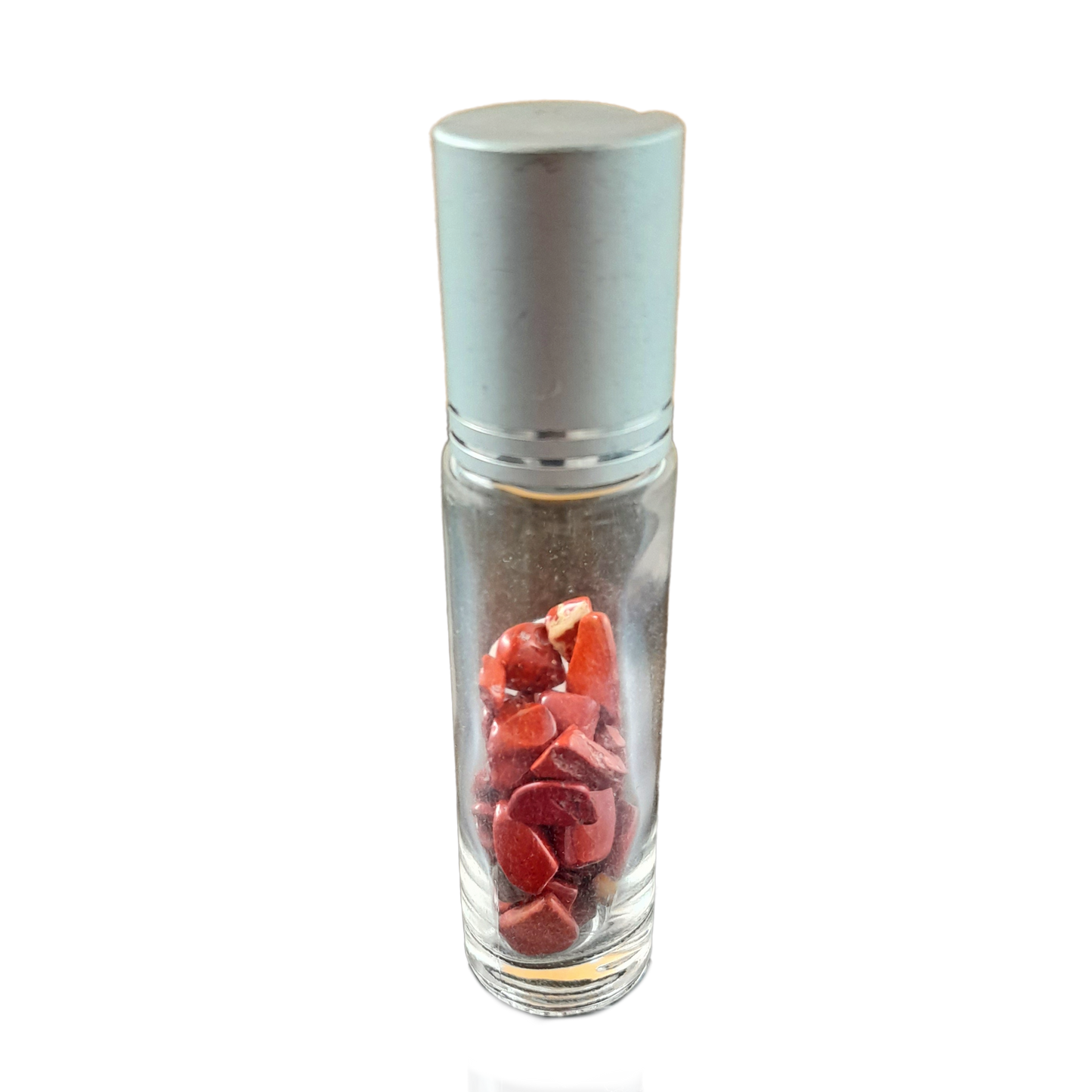 red jasper gemstone chip roller bottle