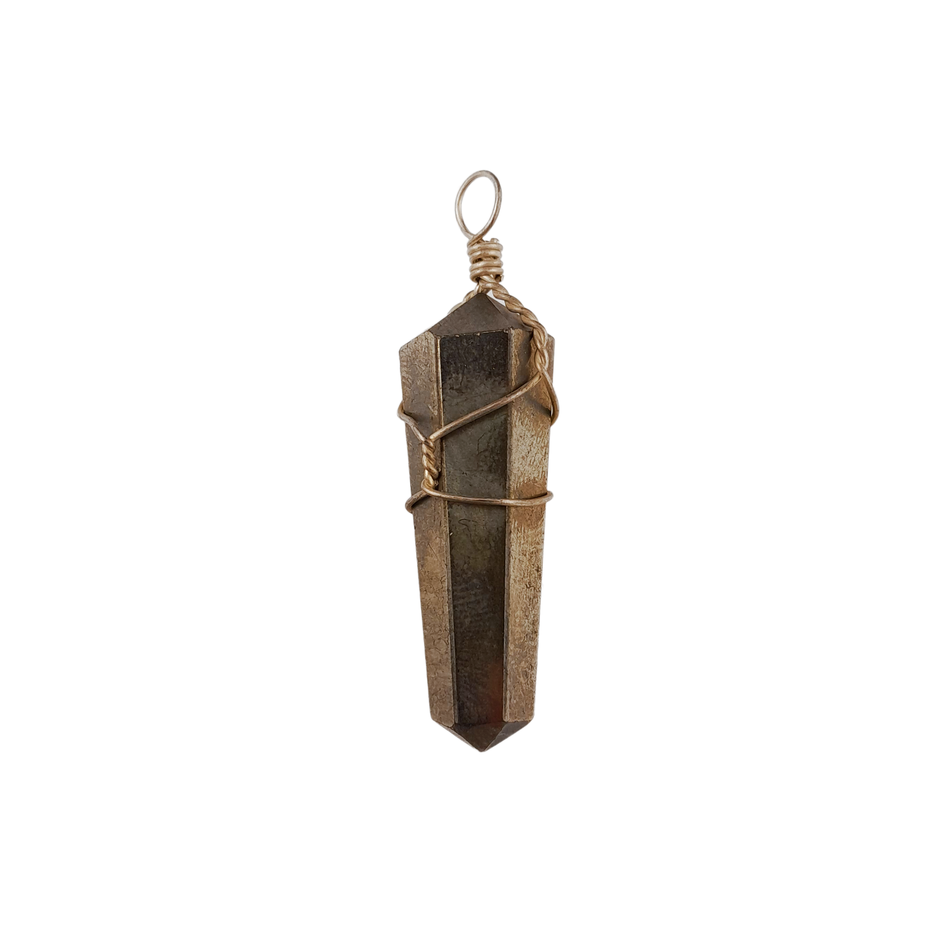 pyrite wire wrapped pendant