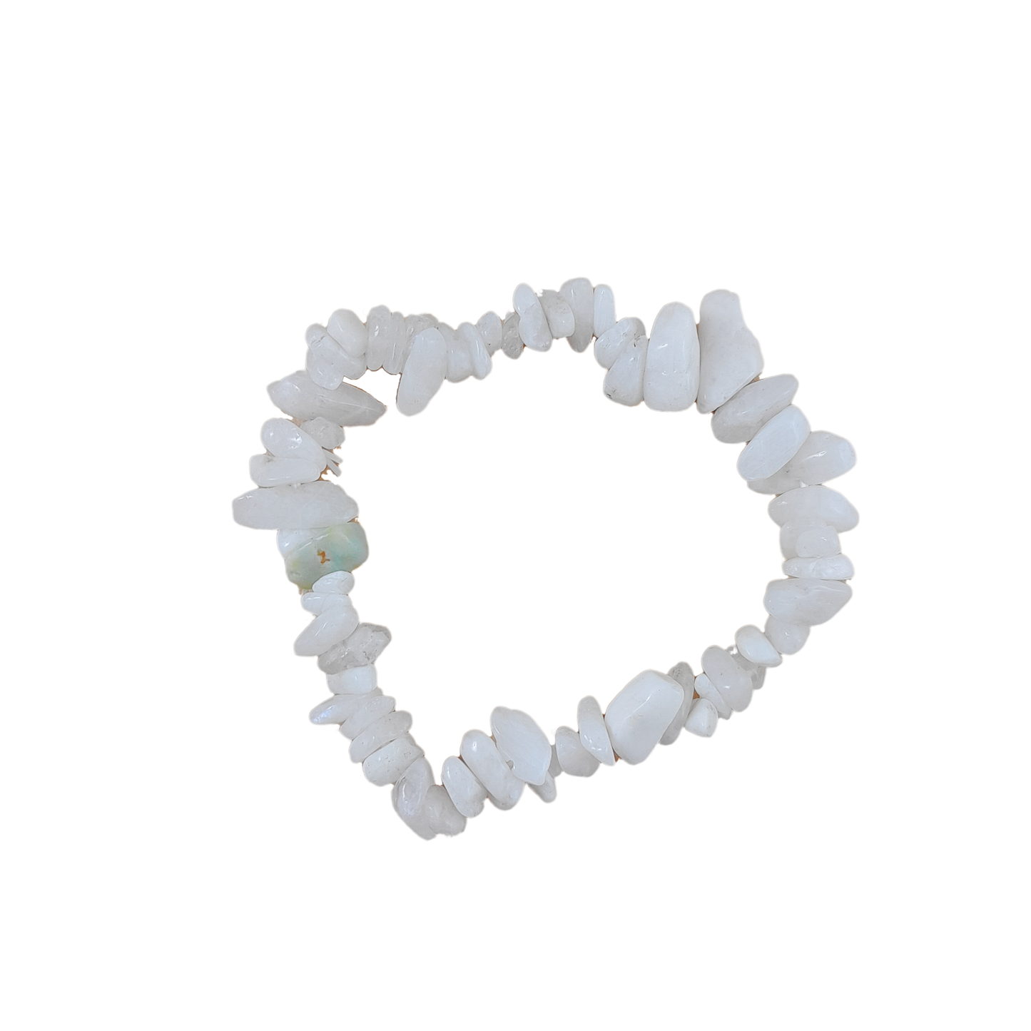 rainbow moonstone chip bracelet