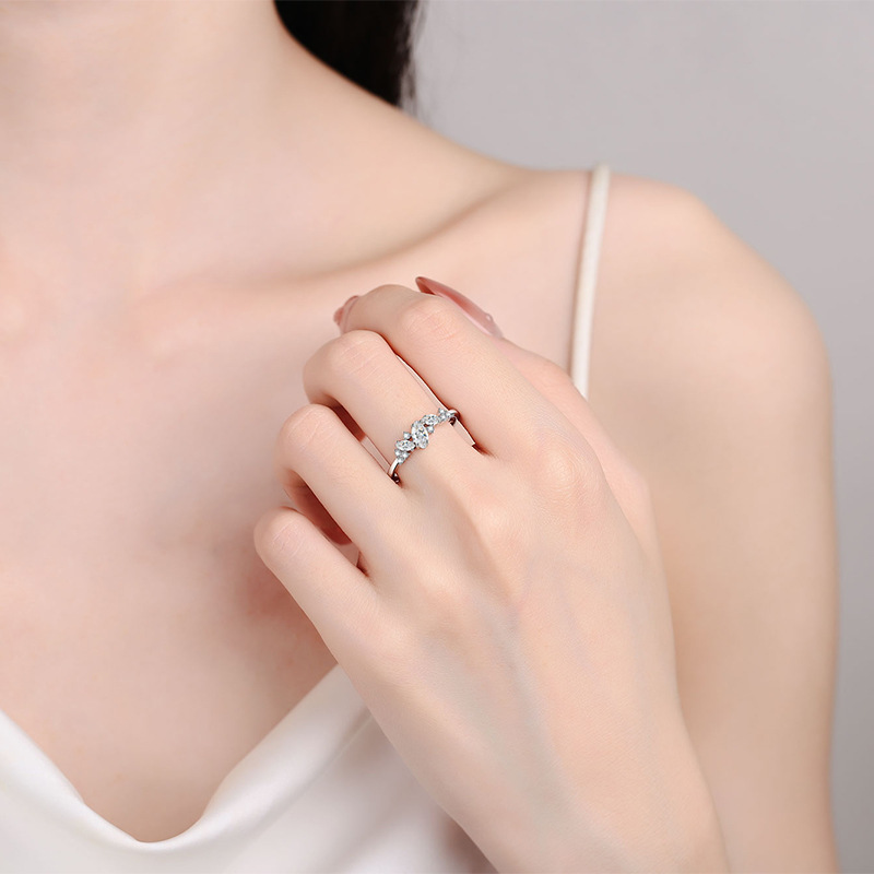 Ring - Marquise Moissanite Sterling Silver
