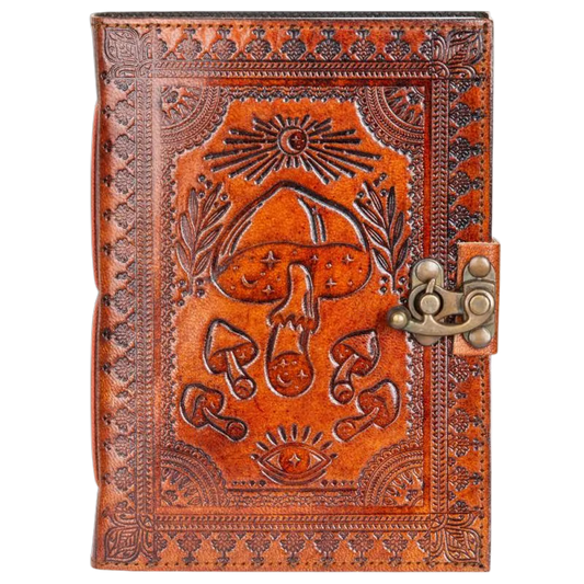 5 x 7" Leather Journal - Mushroom