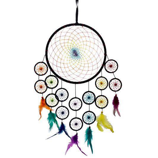 double rainbow chakras dreamcatcher