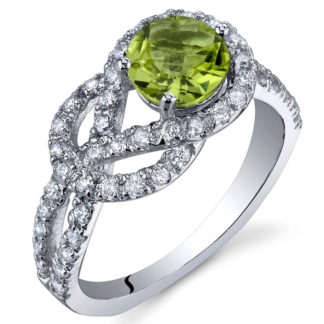 Ring - Peridot Sterling Silver Infinity Knot