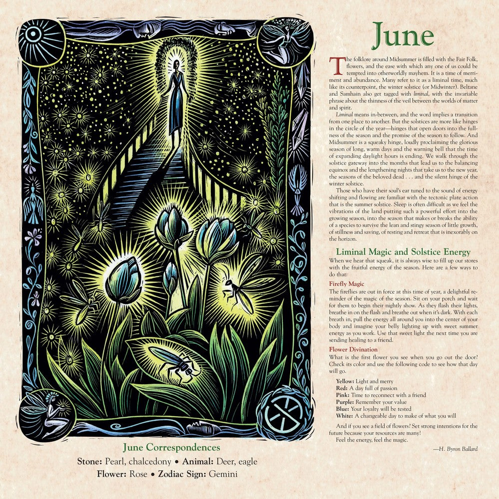 Llewellyn's 2024 Witches' Calendar month of June