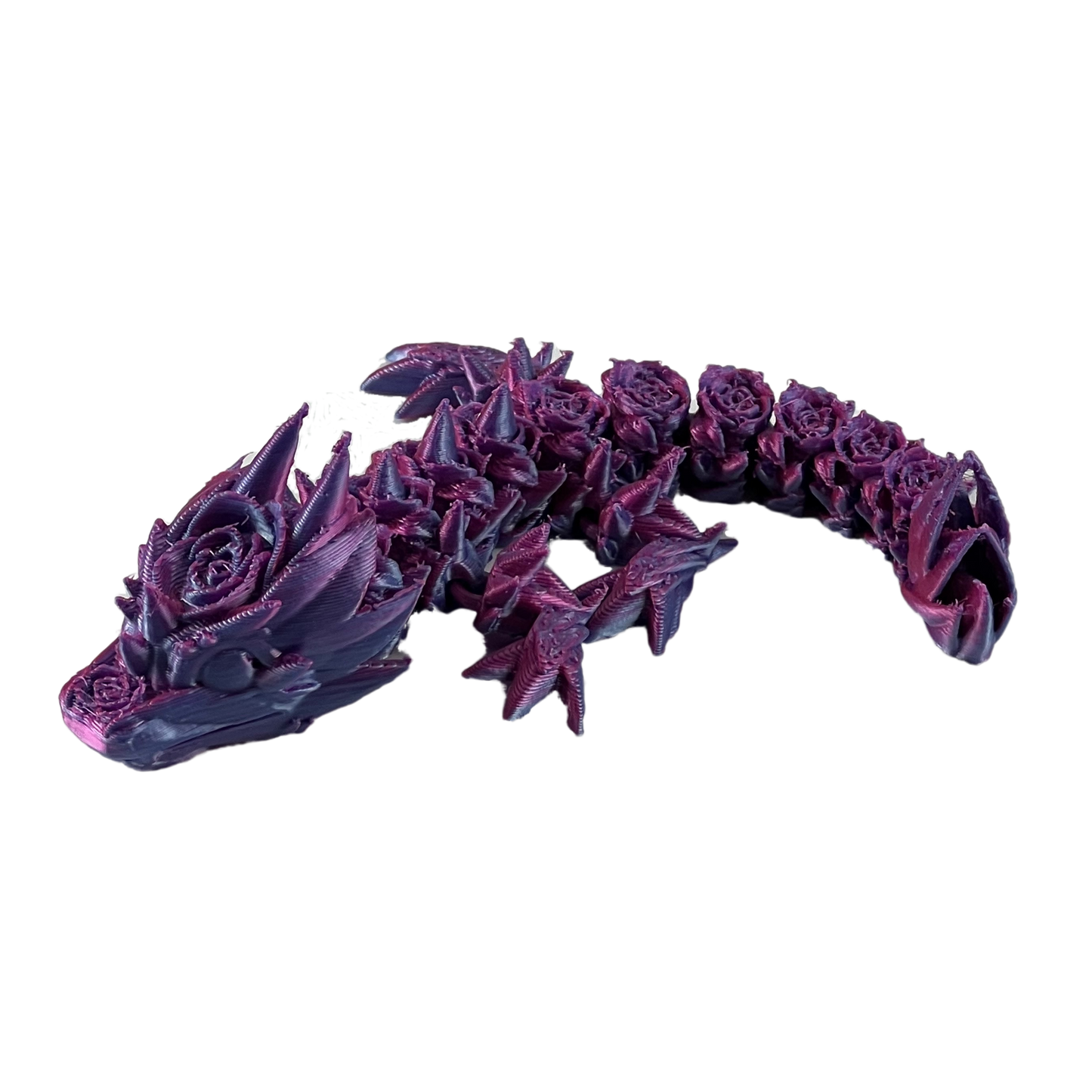 baby pink/aqua shadow 3d rose dragon 5.5"x2"