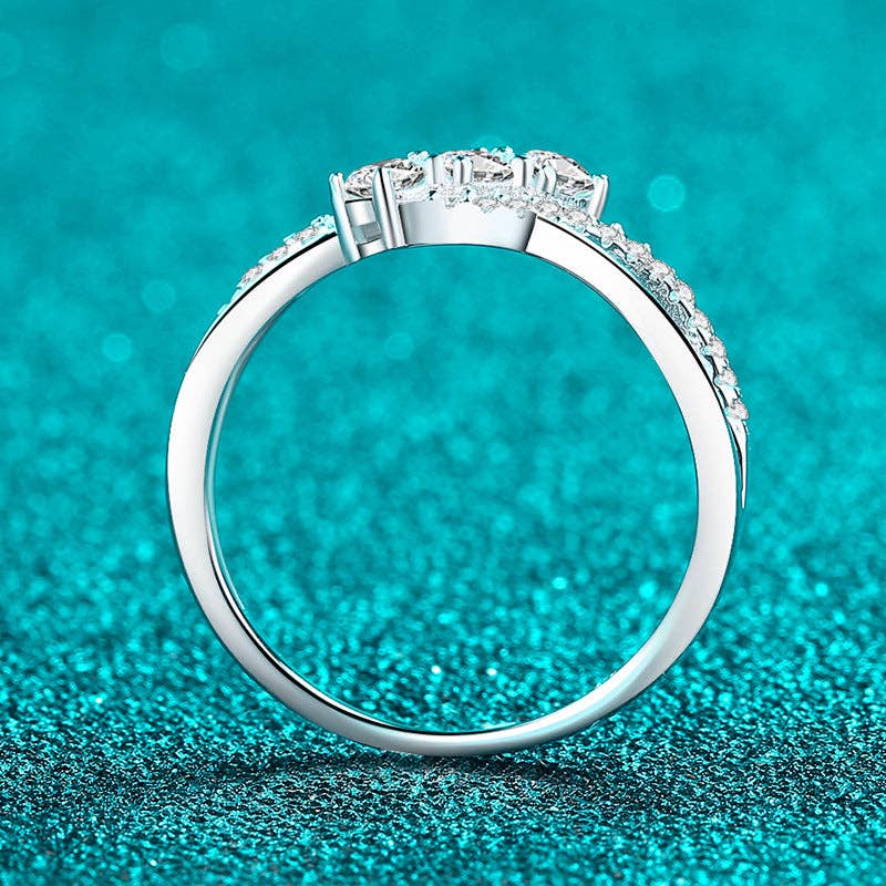 Ring - Mobius Infinity Twist Moissanite Sterling Silver