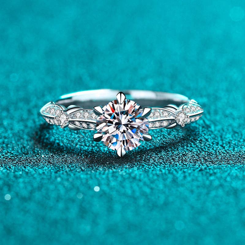 Ring - Intricate Moissanite in Sterling Silver