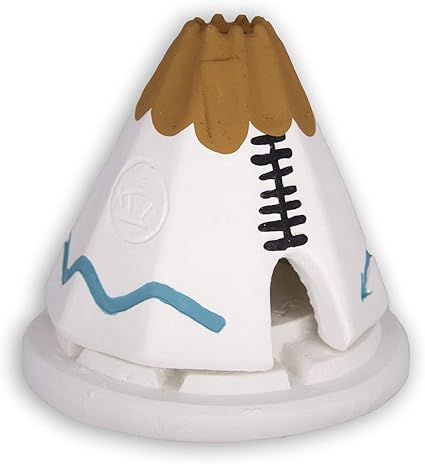 white teepee incense burner