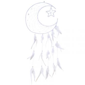 Dream Catcher - White Half-Moon with Star