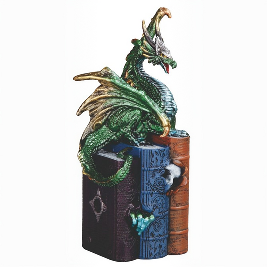 Green Dragon on Books 7"H