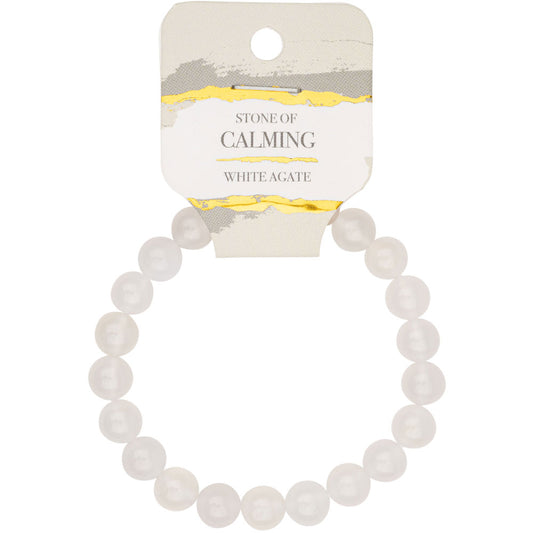 white agate bracelet 8mm