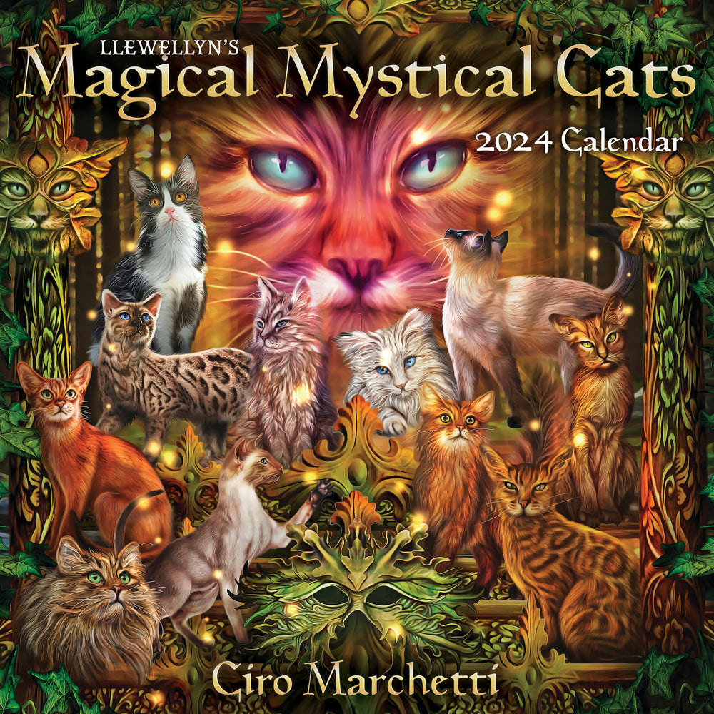 Llewellyn's 2024 Magical Mystical Cats CalendarN Karmic Konnection Inc