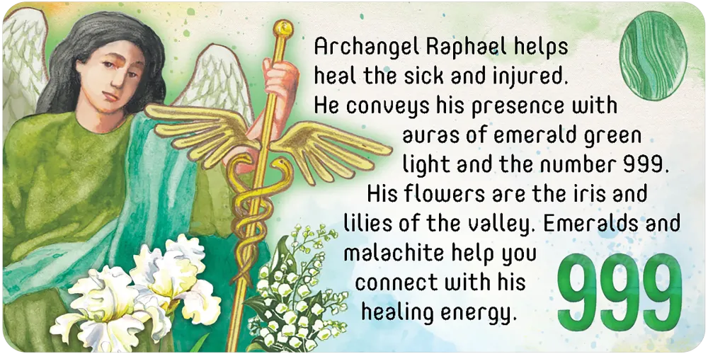 999; archangel raphael card