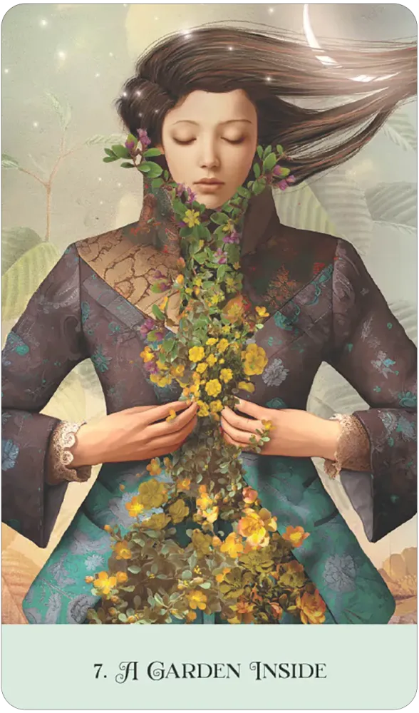 a garden inside card