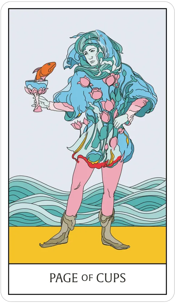 page of cups card