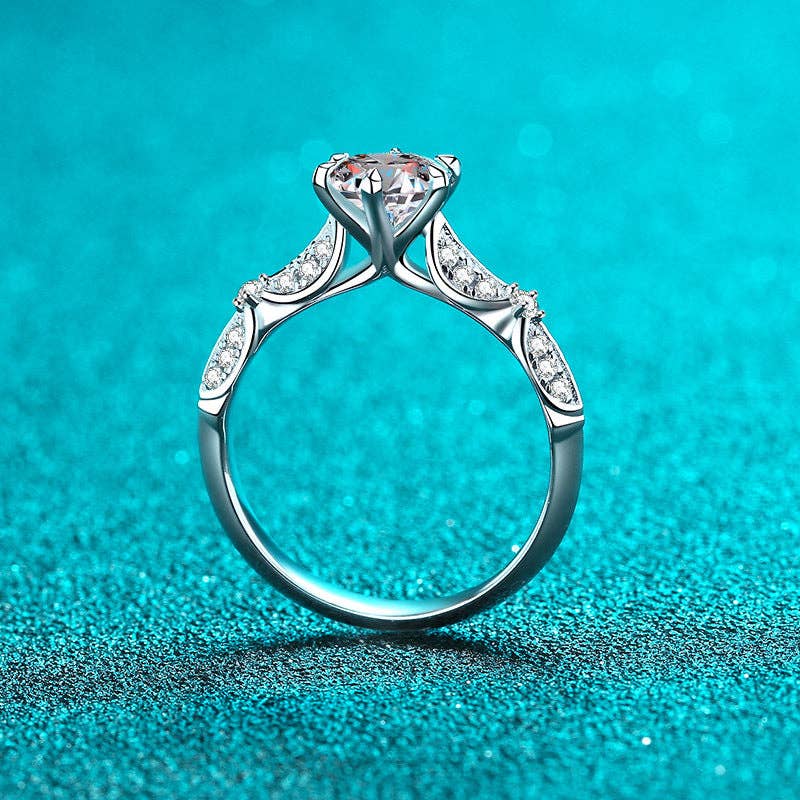 Ring - Intricate Moissanite in Sterling Silver