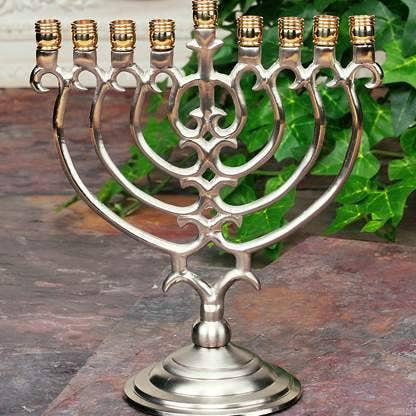 Menorah - Nickel and Brass
