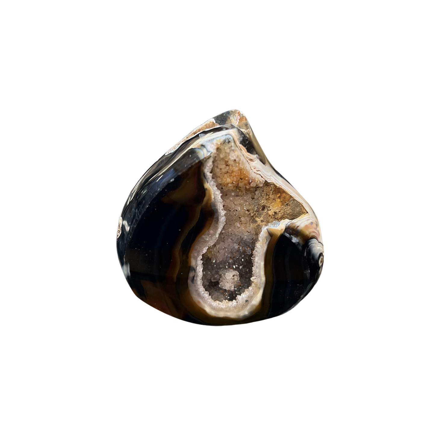 Agate Druzy Flame 2.5"