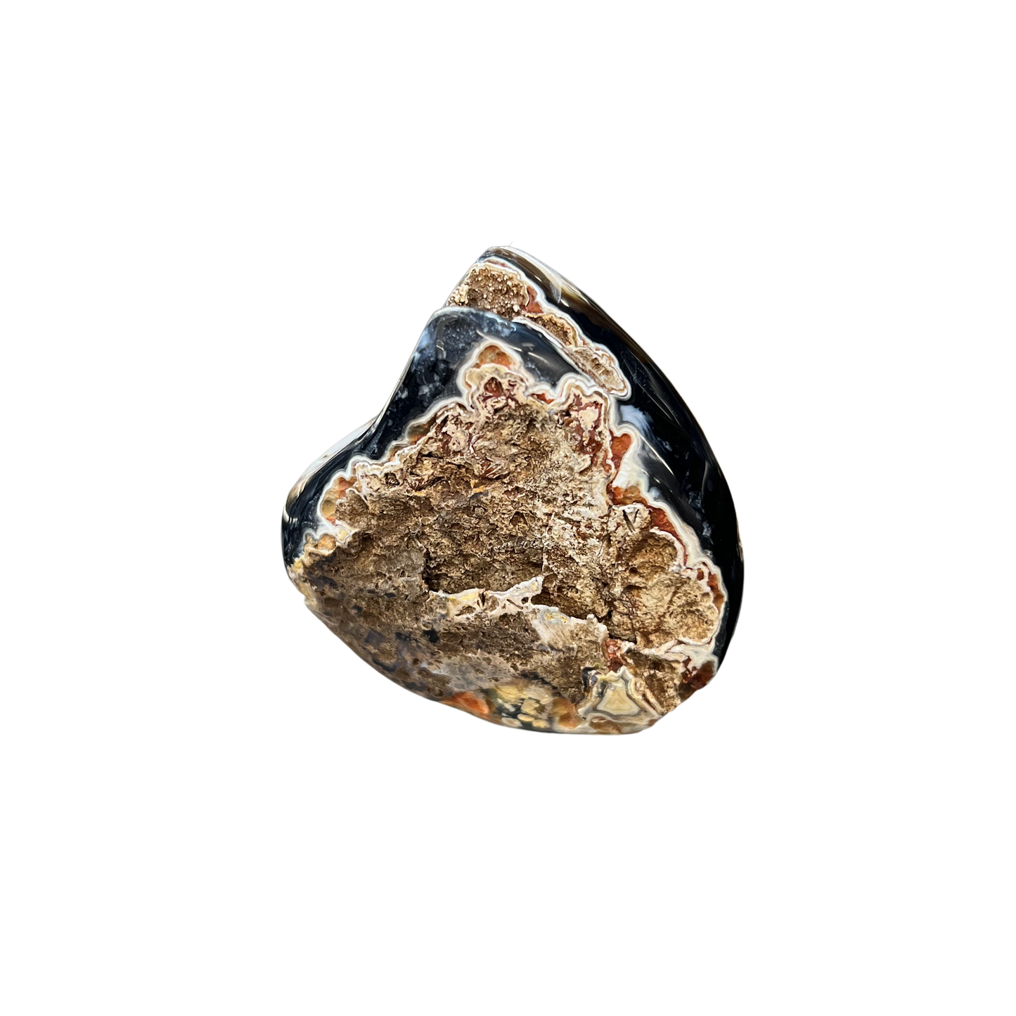 Agate Druzy Flame 2.5"