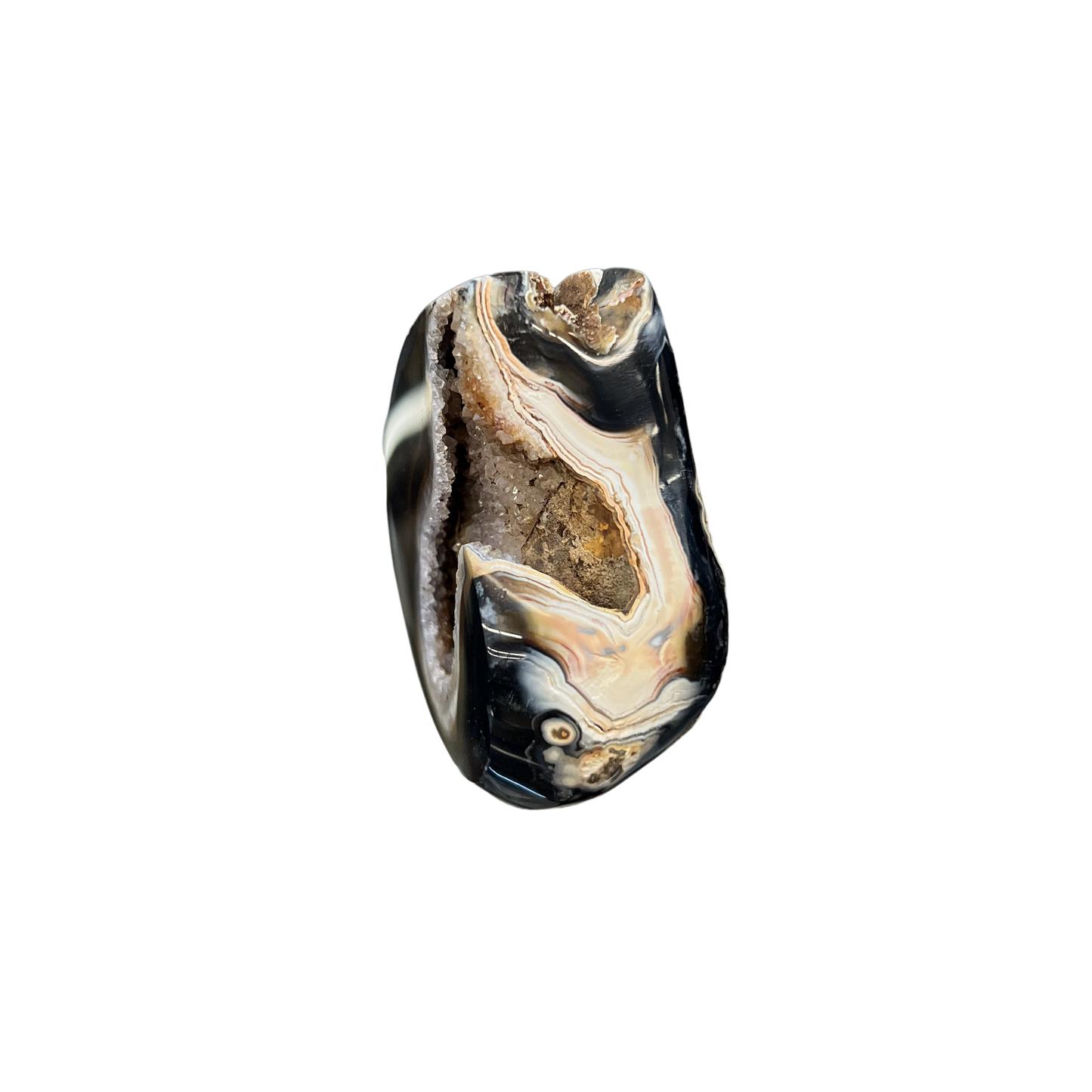 Agate Druzy Flame 2.5"