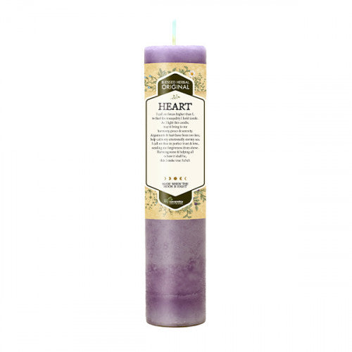 blessed herbal heart candle 1.5x7" 40 hour burn time