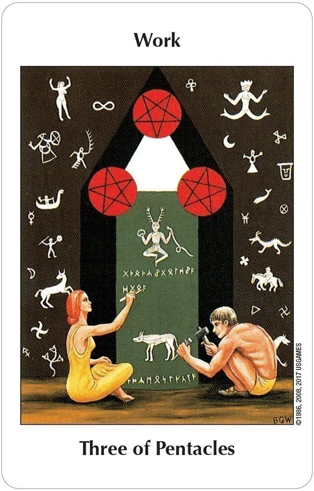 three of pentacles card