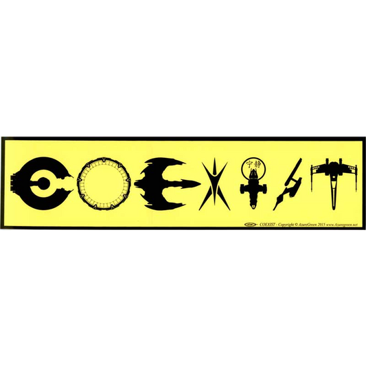 Sci-Fi Coexist bumper sticker