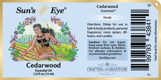 Sun's Eye: Cedarwood Essential Oil 0.5 oz