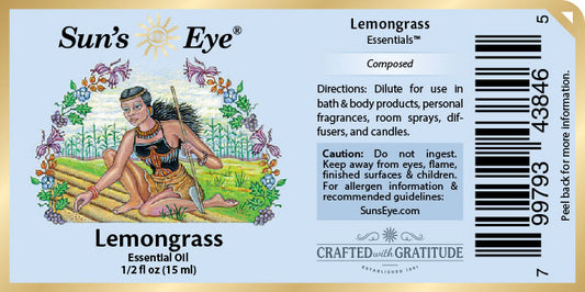Sun's Eye: Lemongrass Essential Oil 0.5 oz