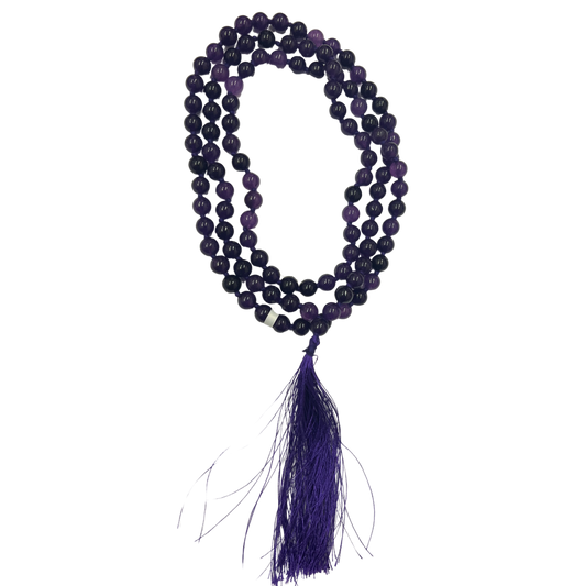Stone Mala Prayer Beads - Amethyst