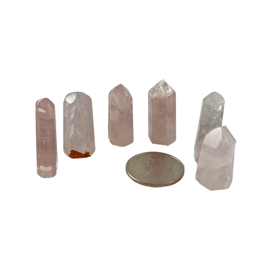 rose quartz mini points .75-1.25"