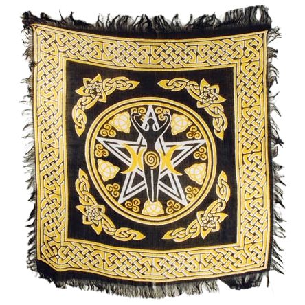pentagram goddess altar cloth