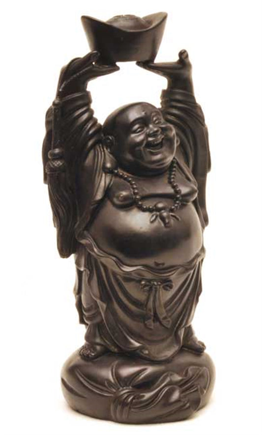 standing happy buddha resin statue 