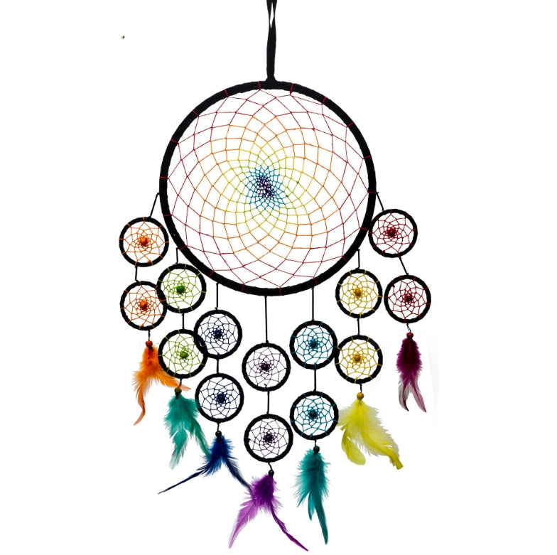double rainbow chakras dreamcatcher