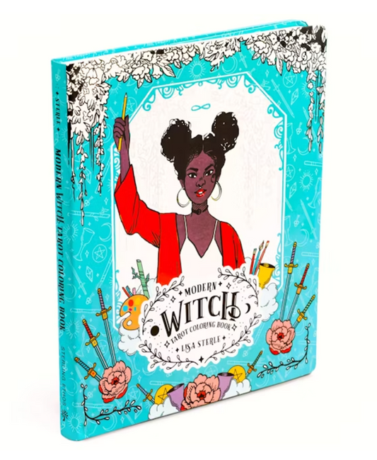 modern witch tarot coloring book