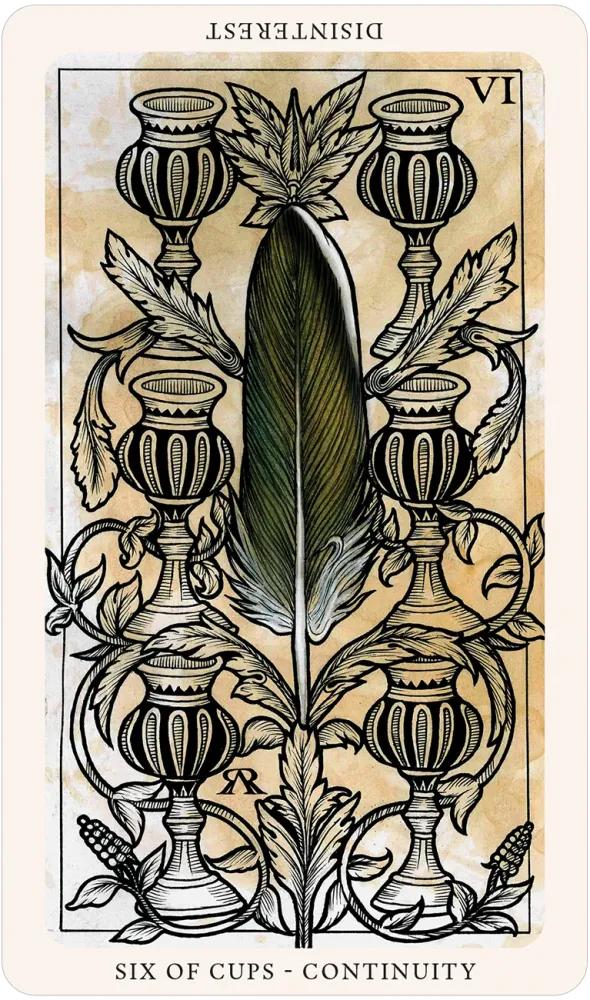 six of cups card