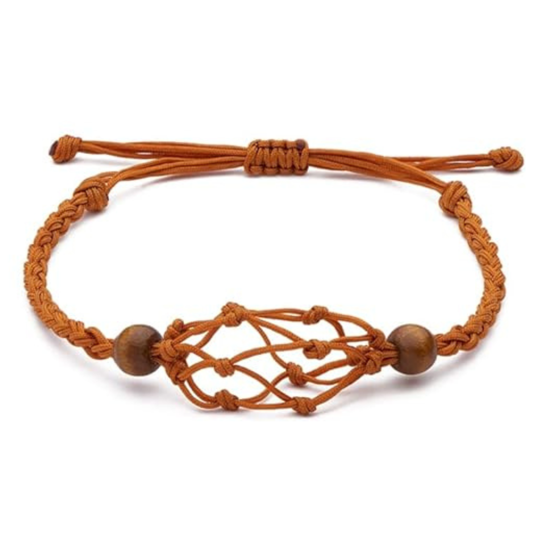 woven stone cage bracelet