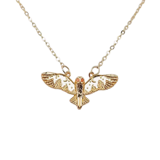 gold plated owl necklace