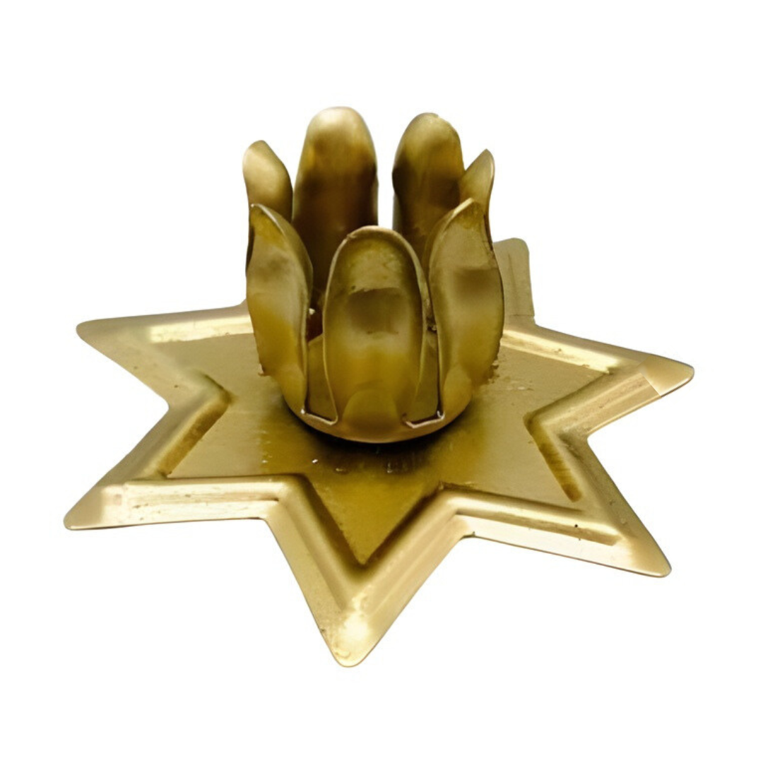 Gold Star Taper Candle Holder