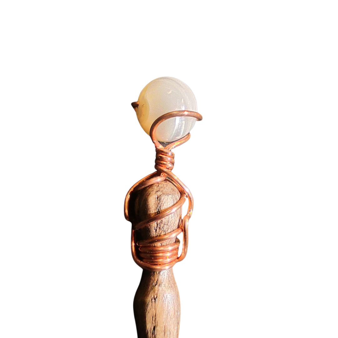 Wand - Mother of Pearl Oak Wand