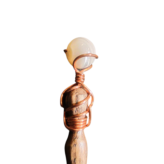 Wand - Mother of Pearl Oak Wand