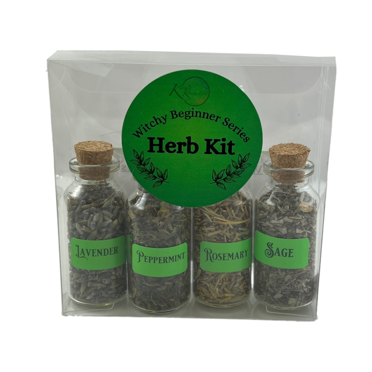 Witchy Beginner series herb kit with lavender, peppermint, rosemary, sage