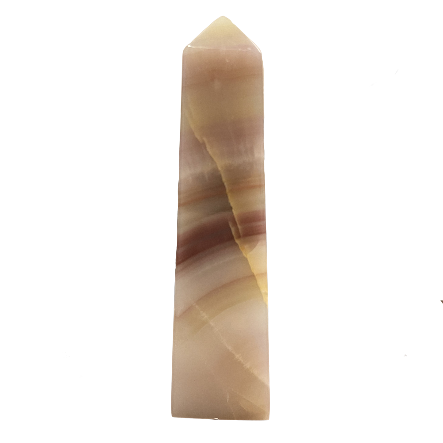 Watermelon Calcite Obelisk 6"