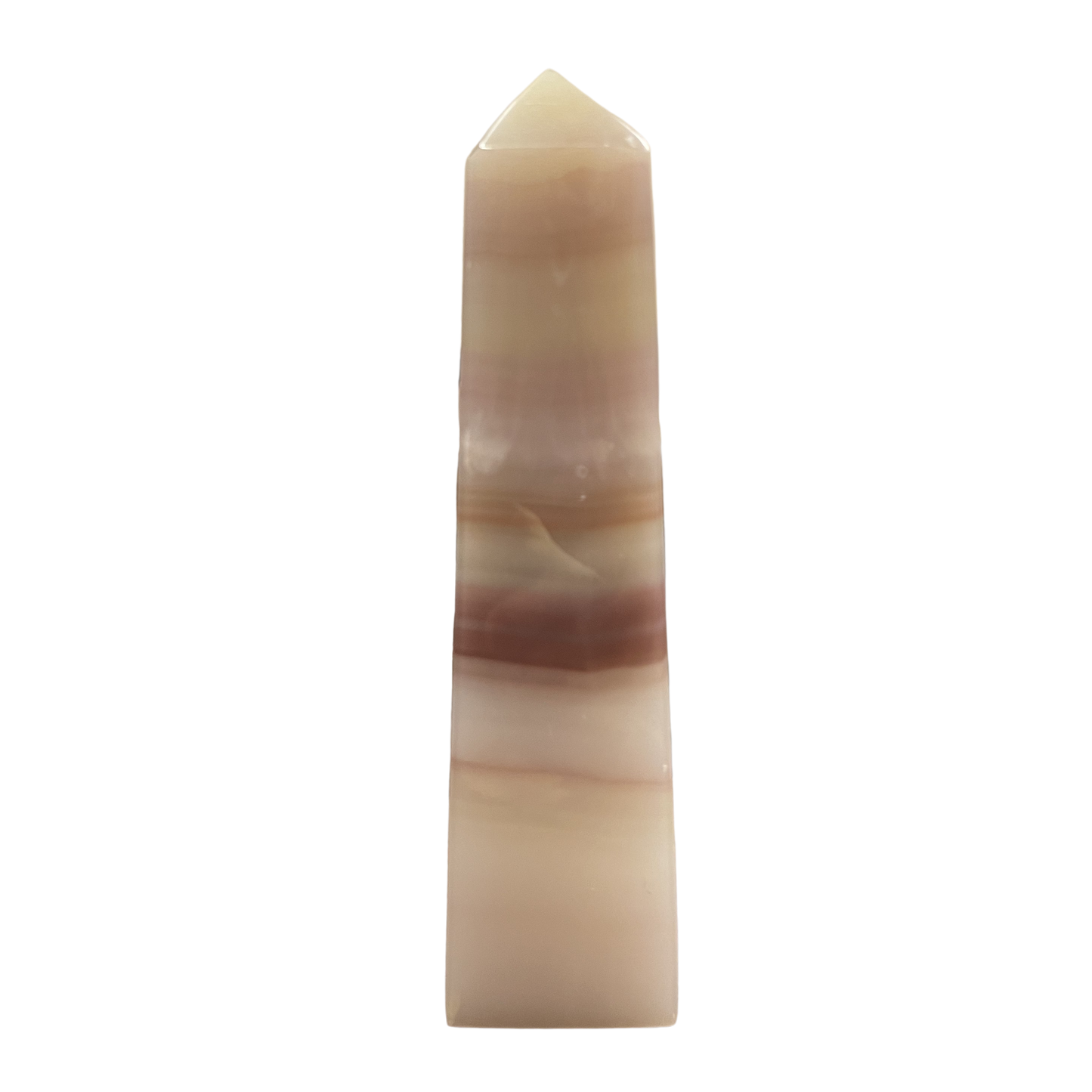 Watermelon Calcite Obelisk 6"