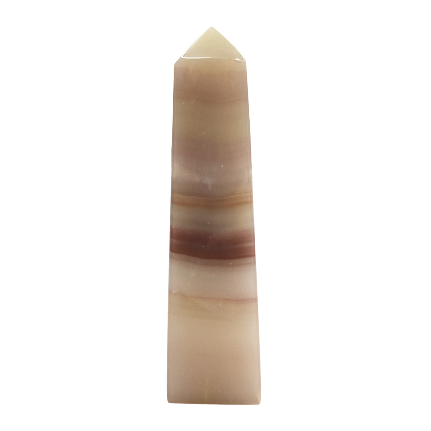 Watermelon Calcite Obelisk 6"