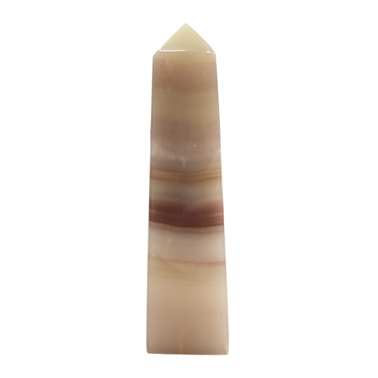 Watermelon Calcite Obelisk 6"