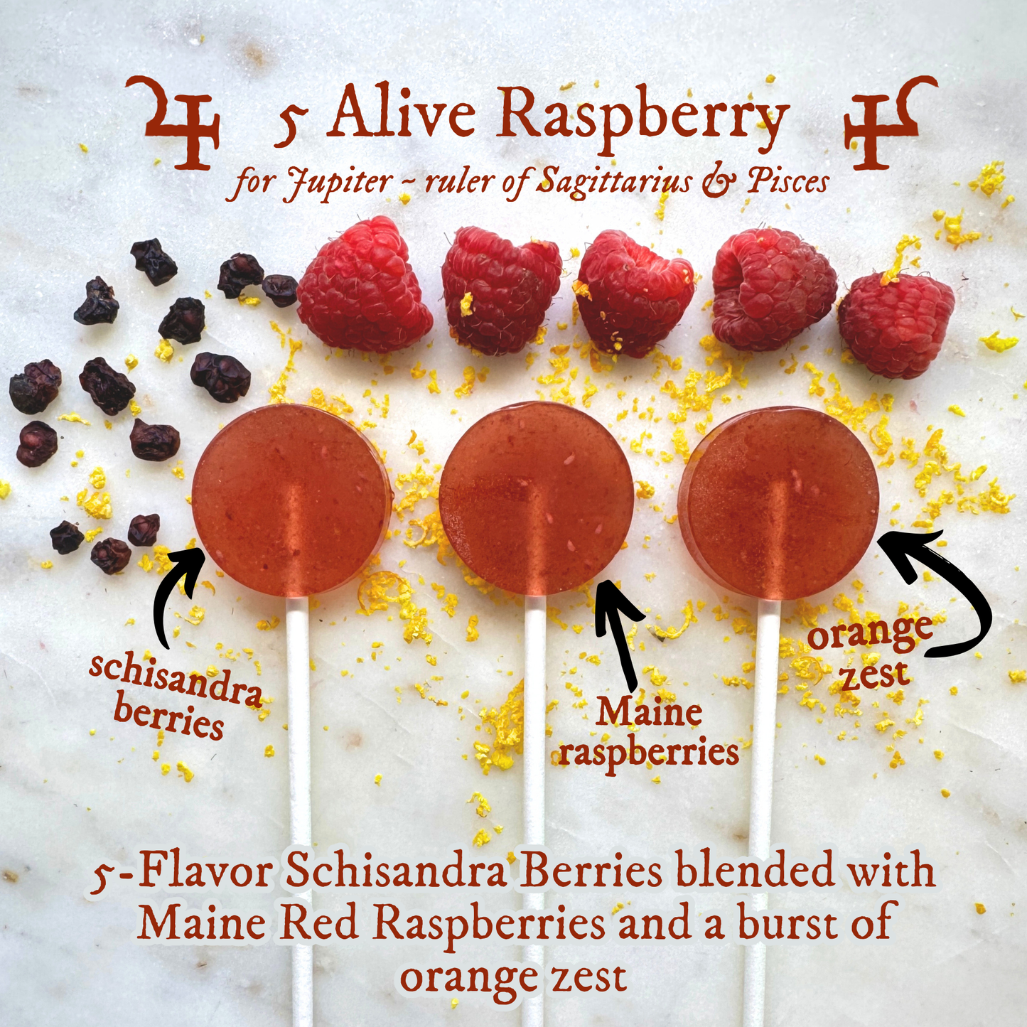 5 Alive raspberry lollipop