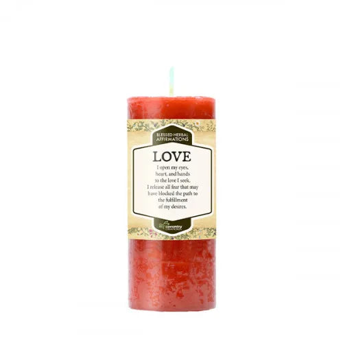 Blessed Herbal Affirmation Candle: Love