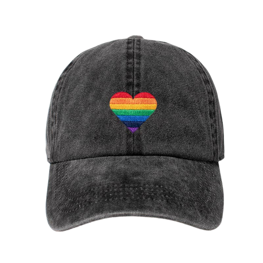 Baseball Cap - Rainbow Heart