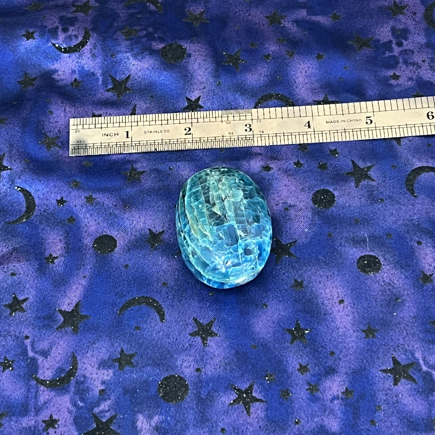 Blue Apatite Palm Stone